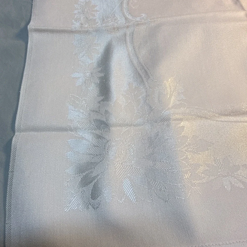 Vintage Pale Pink Damask Dinner Napkins Set of 8 Woven Floral Jacquard 1950s MCM